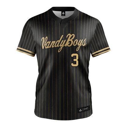 Vanderbilt - NCAA Baseball : Jayden Davis - Black Jersey-0