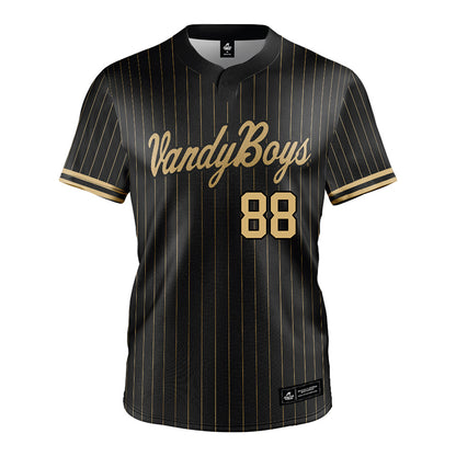 Vanderbilt - NCAA Baseball : Sawyer Hawks - Black Jersey-0