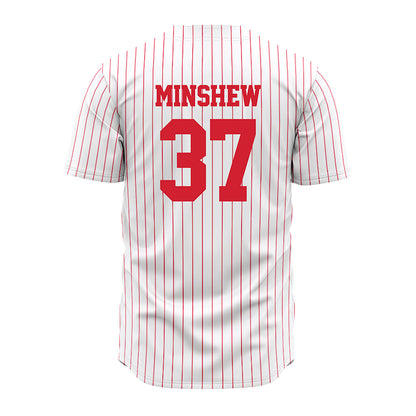 Illinois State - NCAA Baseball : Lawson Minshew - Pinstripe Jersey-1