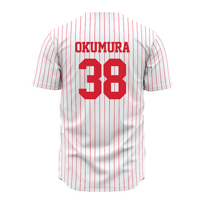 Illinois State - NCAA Baseball : Shuto Okumura - Pinstripe Jersey-1