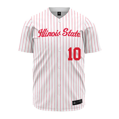 Illinois State - NCAA Baseball : Auggie Rasmussen - Pinstripe Jersey