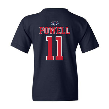 FAU - NCAA Men's Basketball : Jakel Powell - Youth T-Shirt Replica Shersey