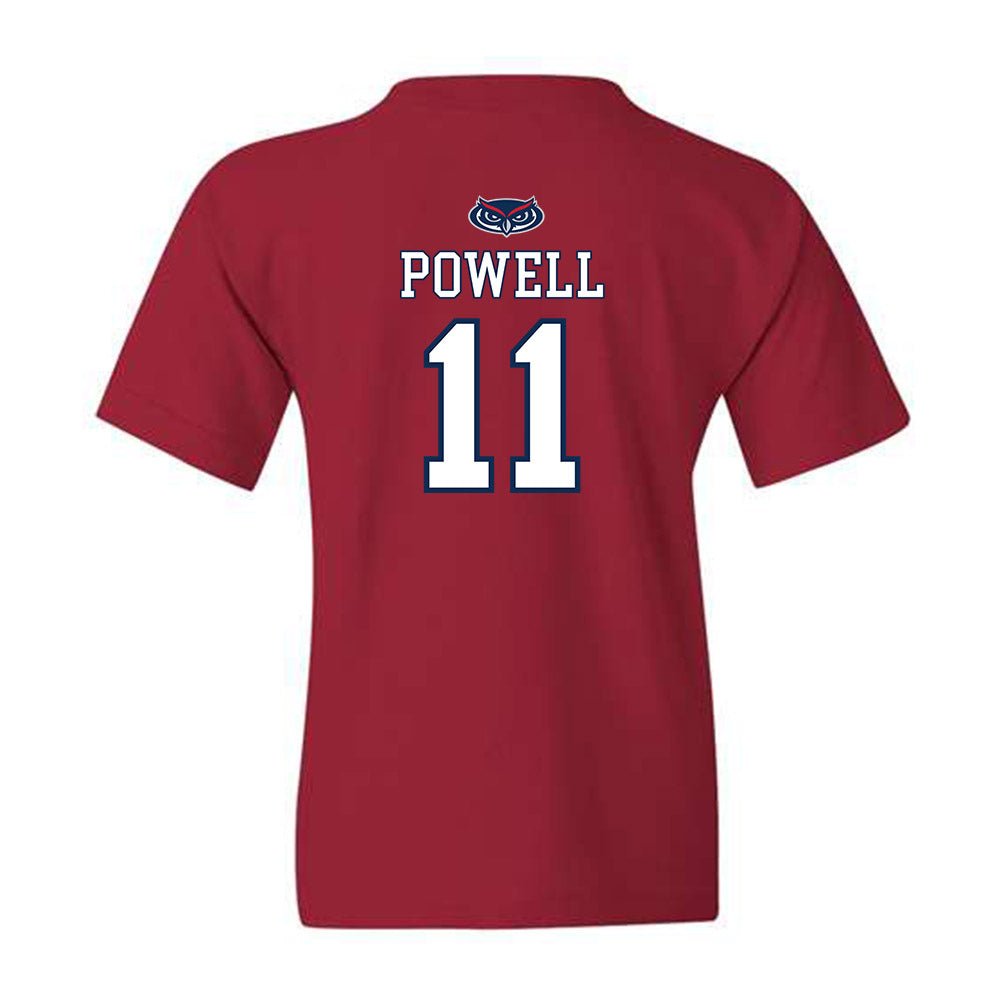 FAU - NCAA Men's Basketball : Jakel Powell - Youth T-Shirt Replica Shersey