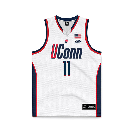 UConn - NCAA Women's Basketball : Allie Ziebell - White Basketball Jersey-0