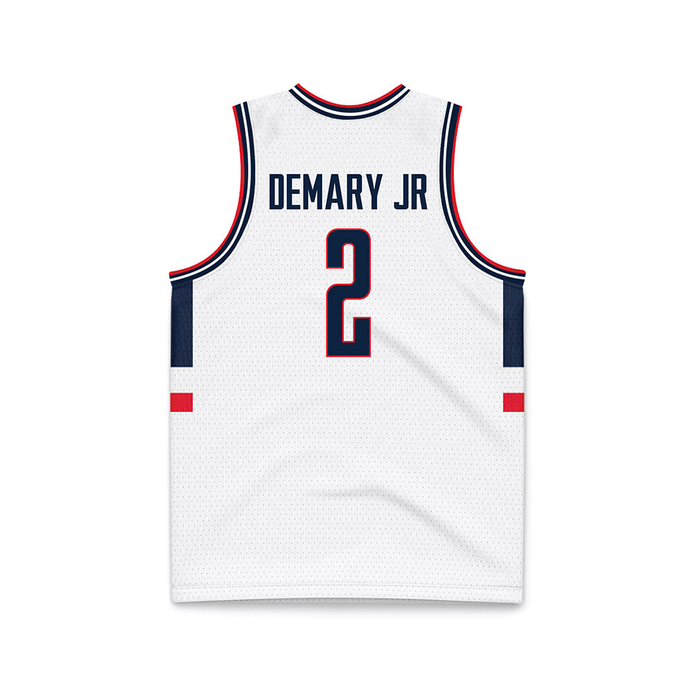 UConn - NCAA Men's Basketball : Silas Demary Jr - White Basketball Jersey-1