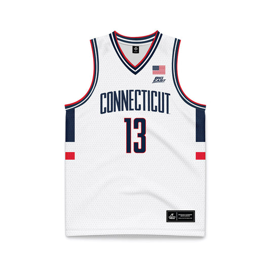 UConn - NCAA Men's Basketball : Jacob ROSS - White Basketball Jersey-0