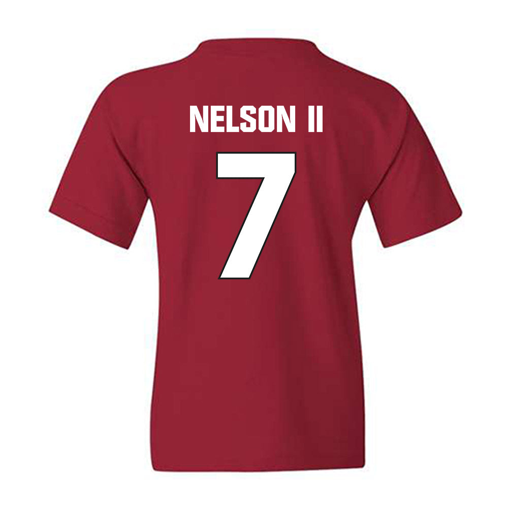 NC State - NCAA Football : Brian Nelson II - Sports Shersey Youth T-Shirt-1