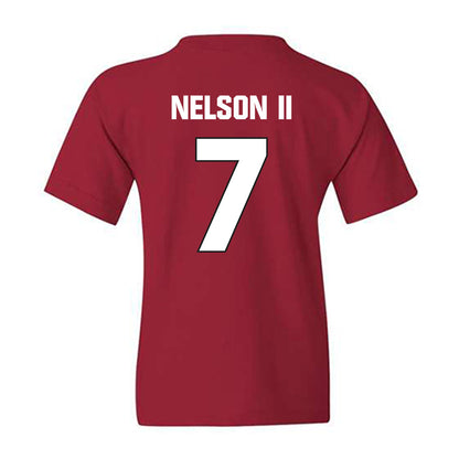 NC State - NCAA Football : Brian Nelson II - Sports Shersey Youth T-Shirt-1