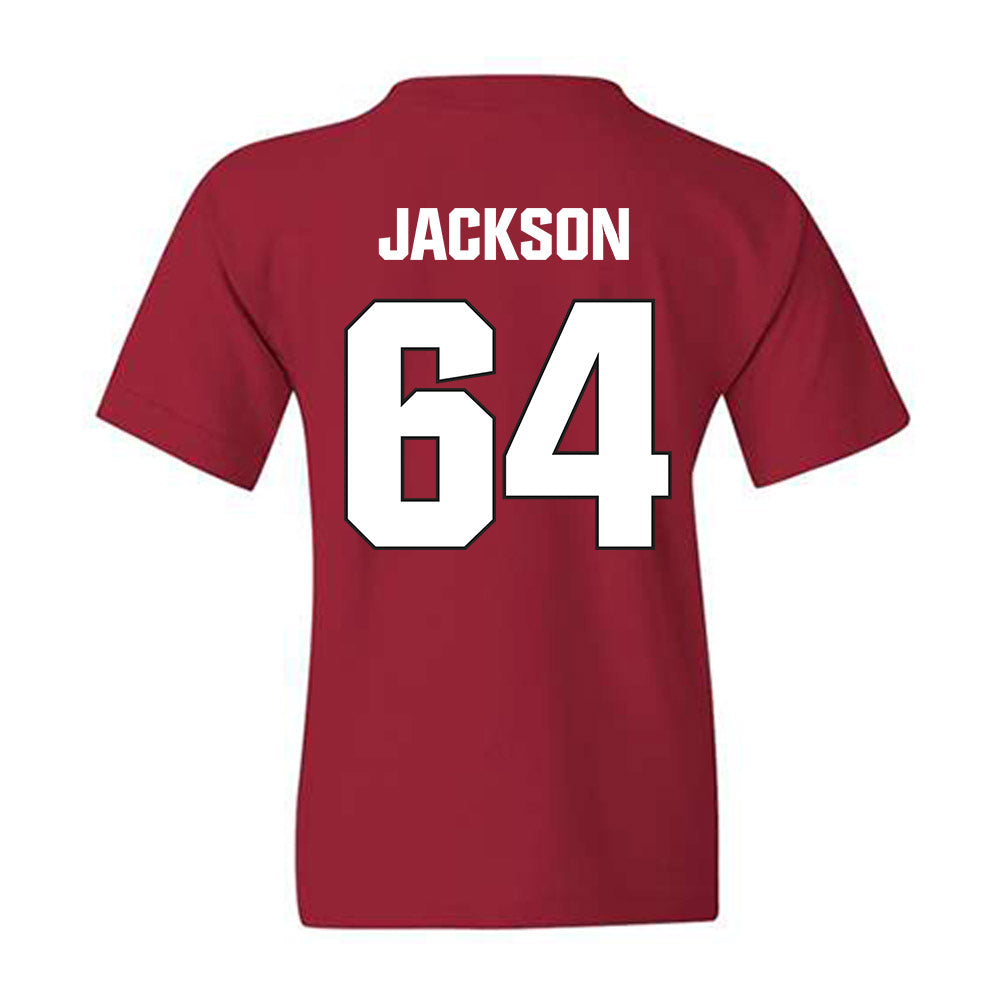 NC State - NCAA Football : Rico Jackson - Sports Shersey Youth T-Shirt-1