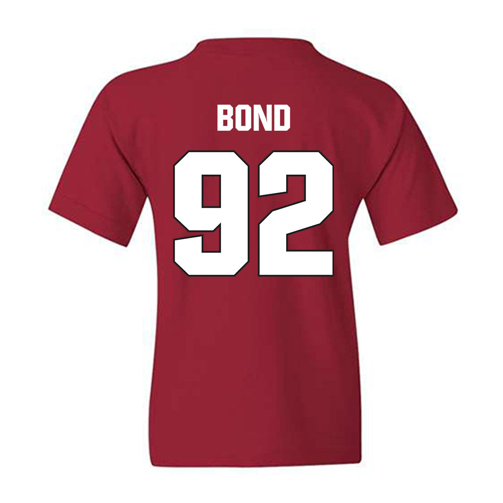 NC State - NCAA Football : Chase Bond - Sports Shersey Youth T-Shirt-1