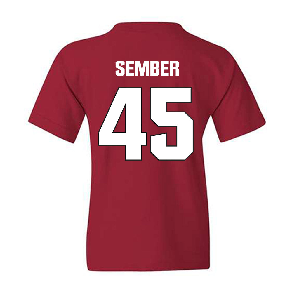 NC State - NCAA Football : Robert Sember - Sports Shersey Youth T-Shirt-1