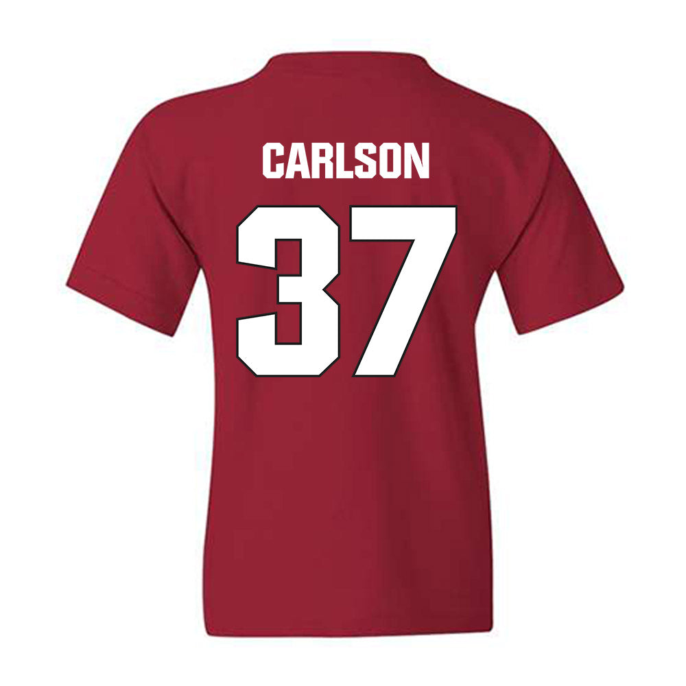 NC State - NCAA Football : Addison Carlson - Sports Shersey Youth T-Shirt-1