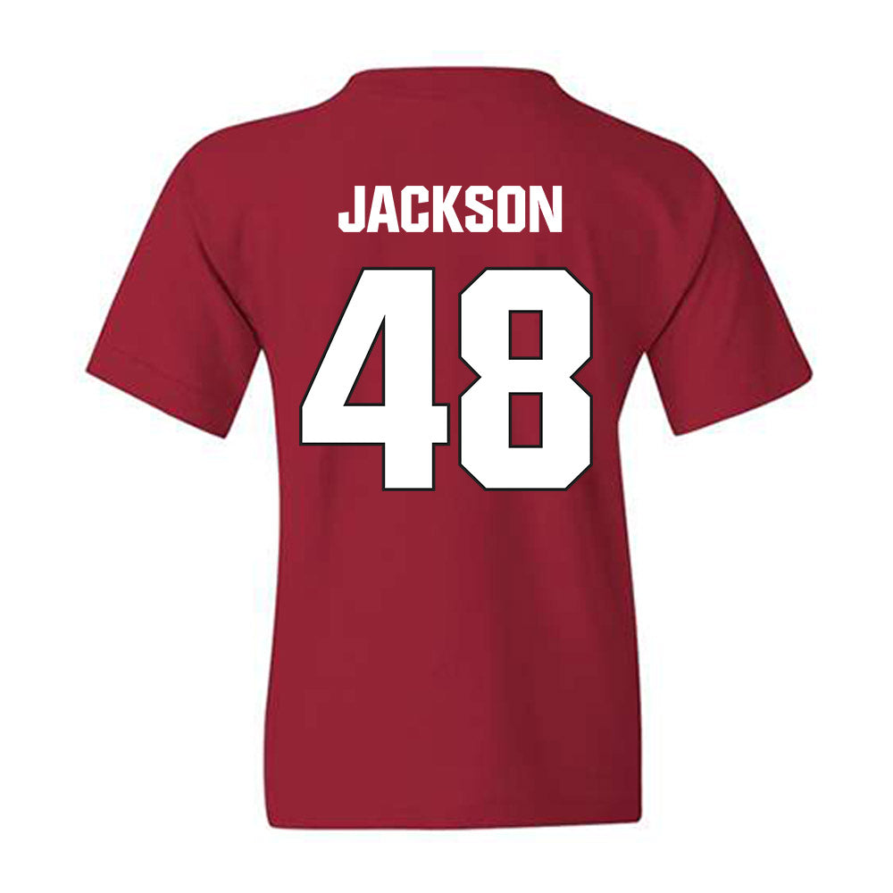 NC State - NCAA Football : Hunter Jackson - Sports Shersey Youth T-Shirt-1