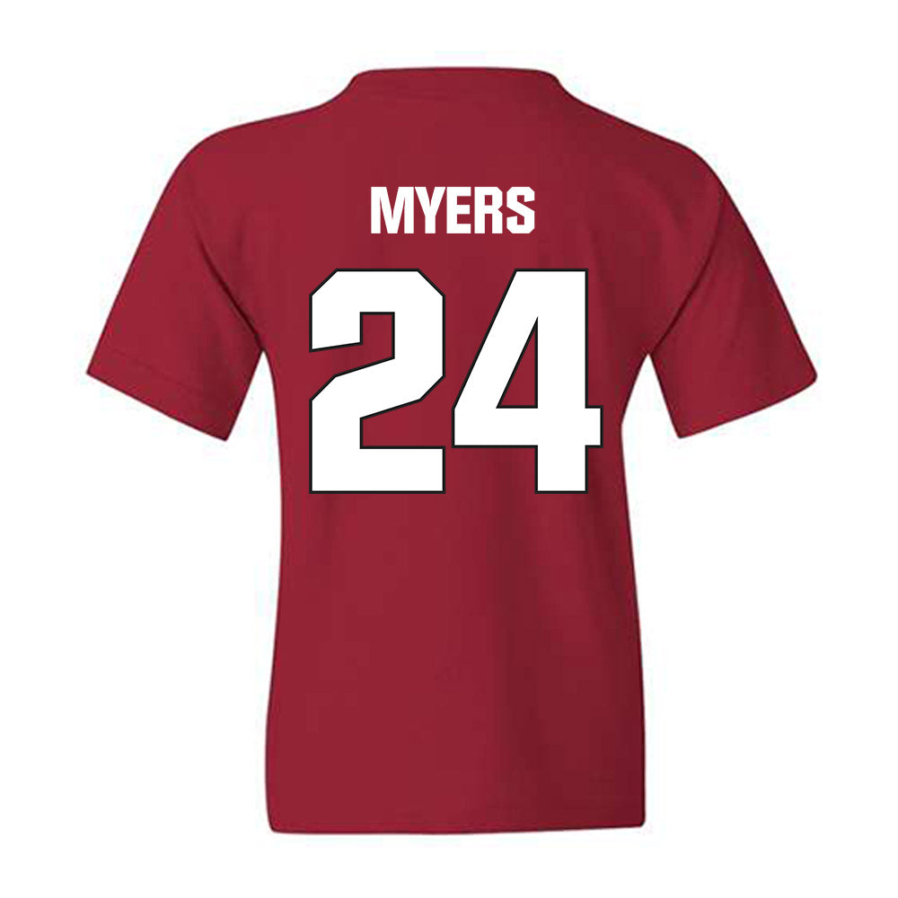 NC State - NCAA Football : Zack Myers - Sports Shersey Youth T-Shirt-1