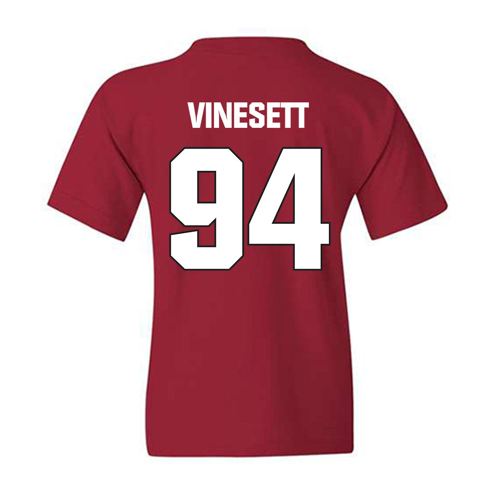NC State - NCAA Football : Kanoah Vinesett - Sports Shersey Youth T-Shirt-1