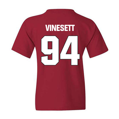 NC State - NCAA Football : Kanoah Vinesett - Sports Shersey Youth T-Shirt-1