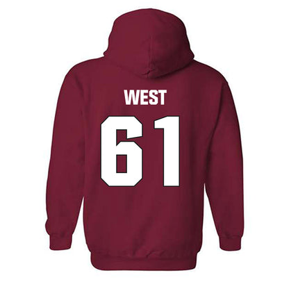 NC State - NCAA Football : Tyler West - Sports Shersey Hooded Sweatshirt-1