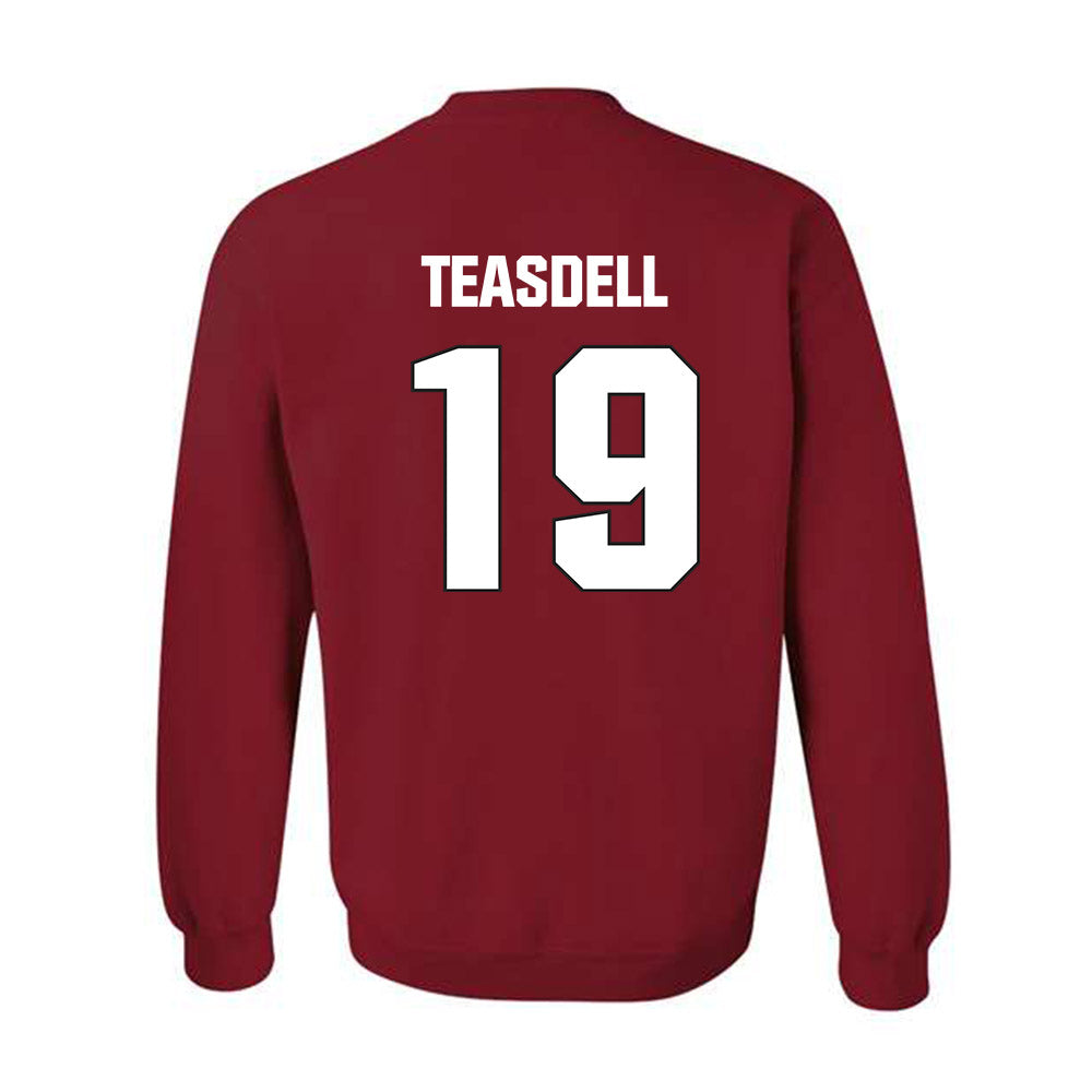 NC State - NCAA Football : Tristan Teasdell - Sports Shersey Crewneck Sweatshirt-1