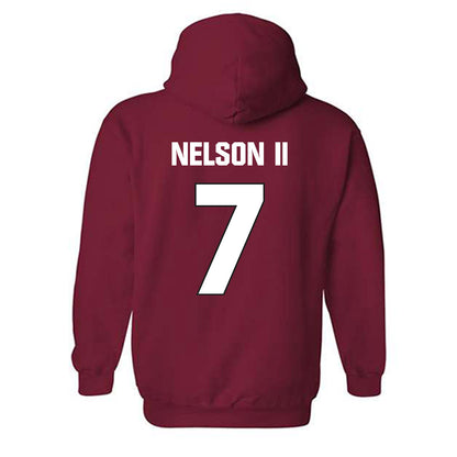NC State - NCAA Football : Brian Nelson II - Sports Shersey Hooded Sweatshirt-1