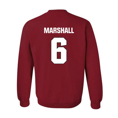 NC State - NCAA Football : Devon Marshall - Sports Shersey Crewneck Sweatshirt-1
