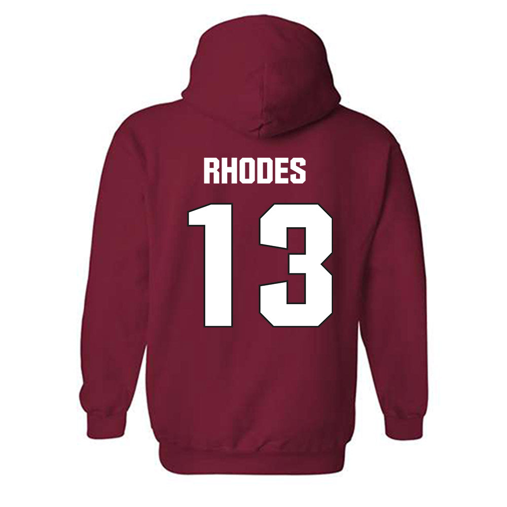 NC State - NCAA Football : Ethan Rhodes - Sports Shersey Hooded Sweatshirt-1