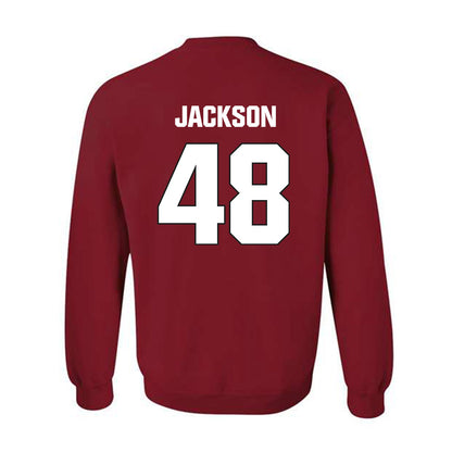NC State - NCAA Football : Hunter Jackson - Sports Shersey Crewneck Sweatshirt-1