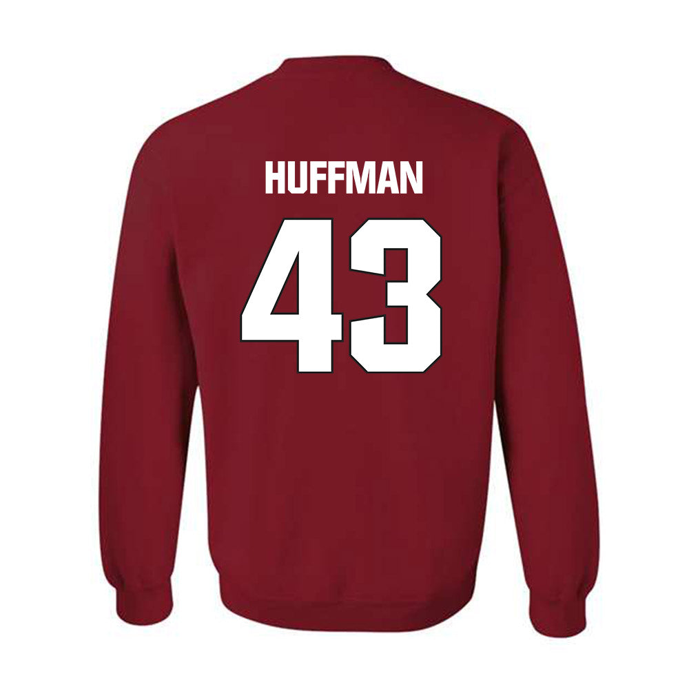NC State - NCAA Football : Nathan Huffman - Sports Shersey Crewneck Sweatshirt-1
