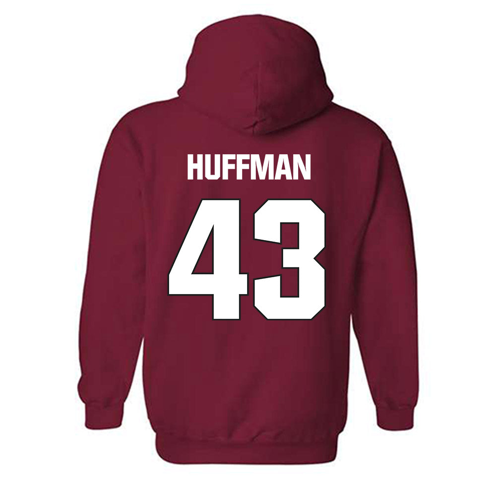 NC State - NCAA Football : Nathan Huffman - Sports Shersey Hooded Sweatshirt-1