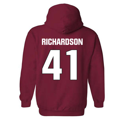 NC State - NCAA Football : AJ Richardson - Sports Shersey Hooded Sweatshirt-1