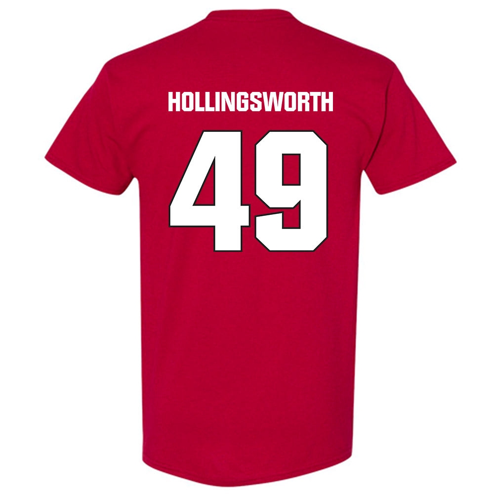 NC State - NCAA Football : Aiden Hollingsworth - Sports Shersey T-Shirt-1