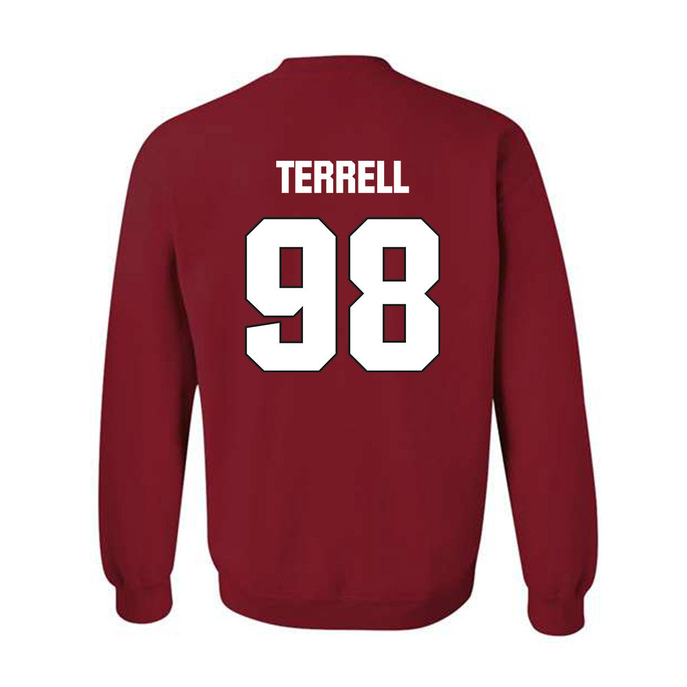 NC State - NCAA Football : Justin Terrell - Sports Shersey Crewneck Sweatshirt-1