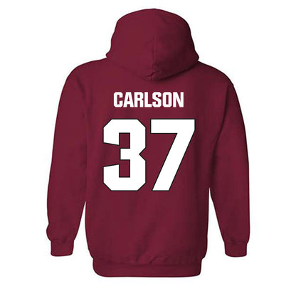 NC State - NCAA Football : Addison Carlson - Sports Shersey Hooded Sweatshirt-1