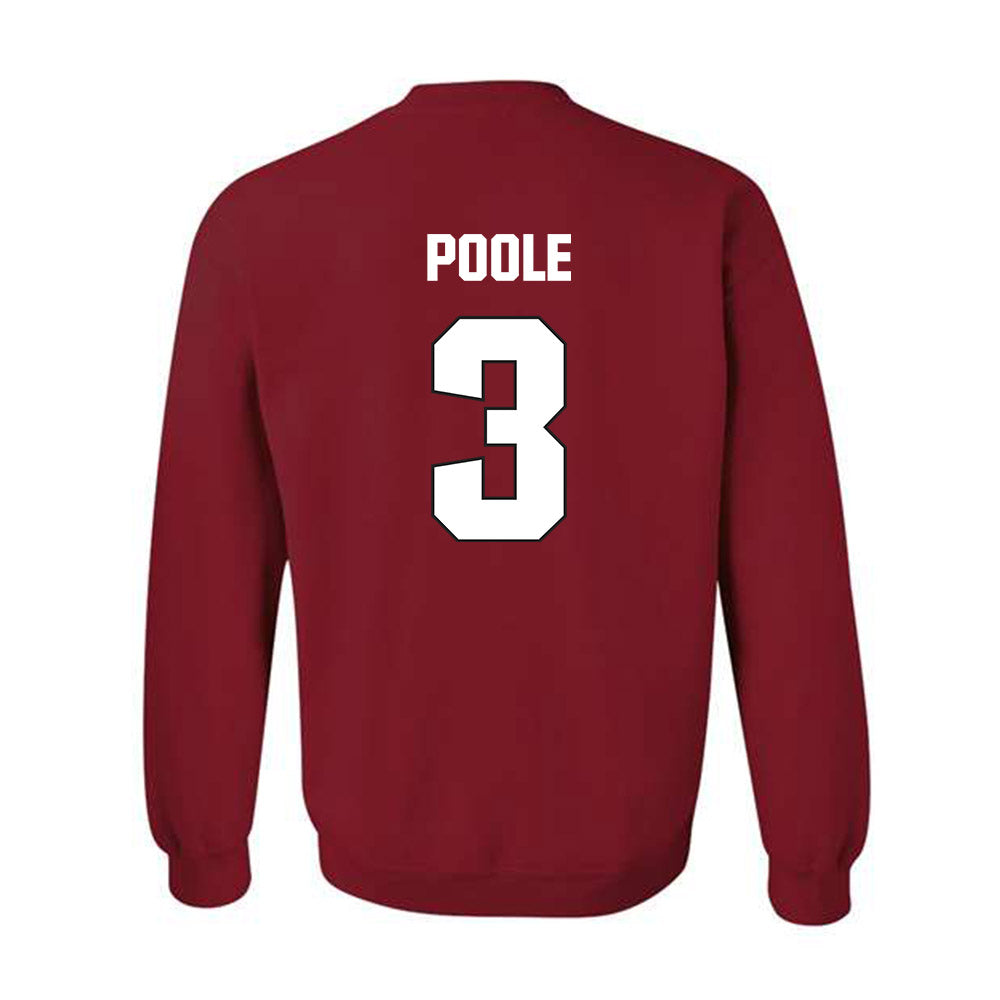 NC State - NCAA Football : Jordan Poole - Sports Shersey Crewneck Sweatshirt-1