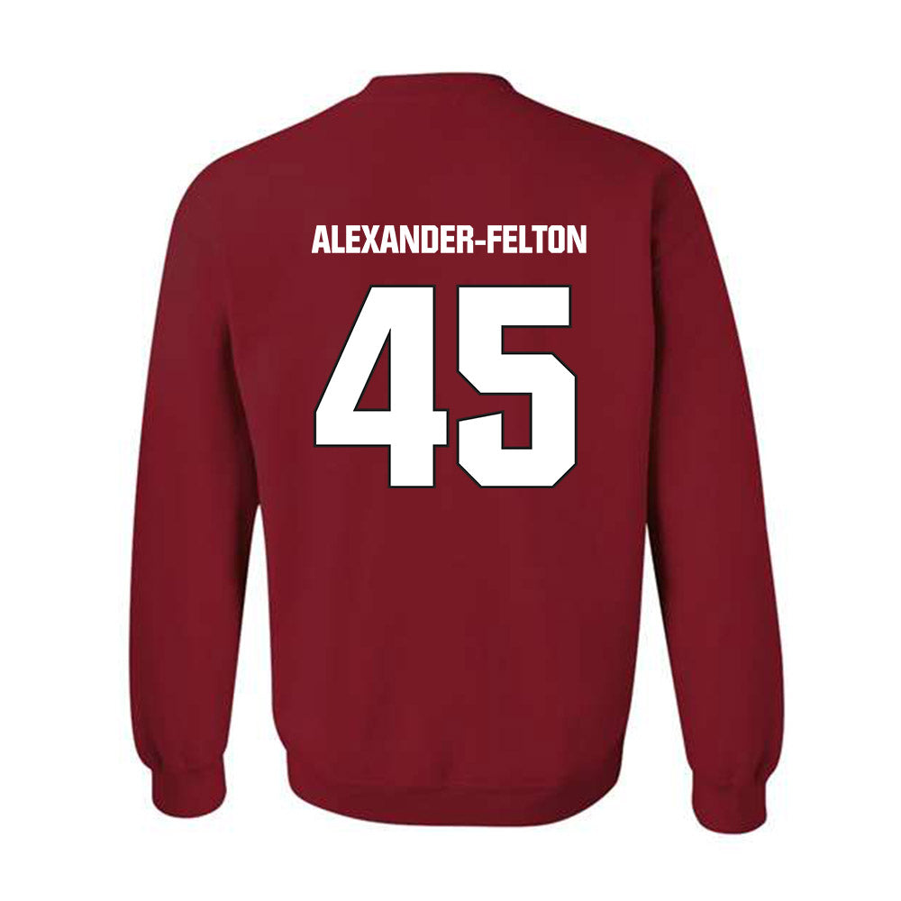 NC State - NCAA Football : Josh Alexander-Felton - Sports Shersey Crewneck Sweatshirt-1