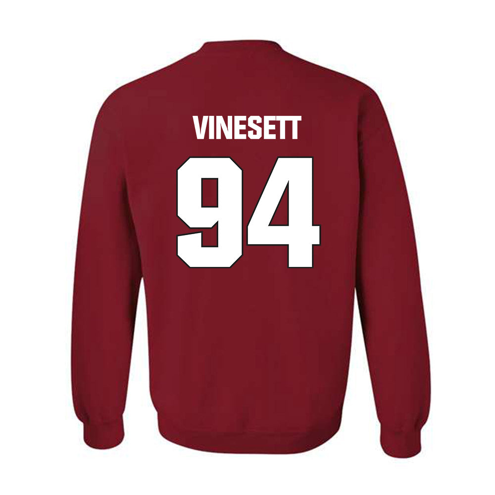 NC State - NCAA Football : Kanoah Vinesett - Sports Shersey Crewneck Sweatshirt-1