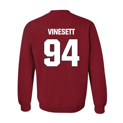 NC State - NCAA Football : Kanoah Vinesett - Sports Shersey Crewneck Sweatshirt-1