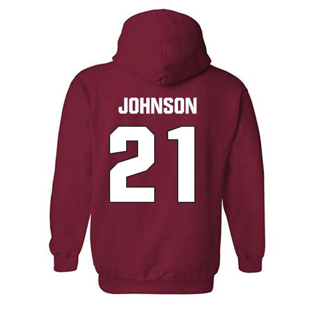 NC State - NCAA Football : Jamel Johnson - Sports Shersey Hooded Sweatshirt-1