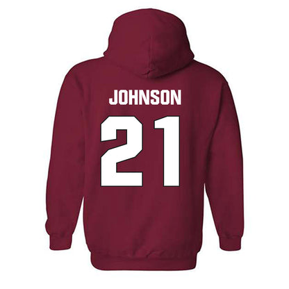 NC State - NCAA Football : Jamel Johnson - Sports Shersey Hooded Sweatshirt-1