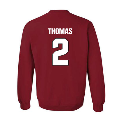 NC State - NCAA Football : Lex Thomas - Sports Shersey Crewneck Sweatshirt-1