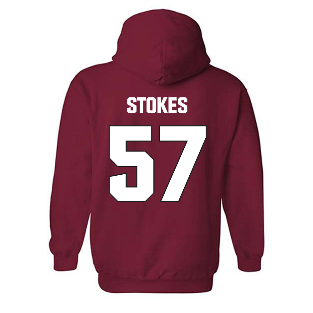 NC State - NCAA Football : Steven Stokes - Sports Shersey Hooded Sweatshirt-1