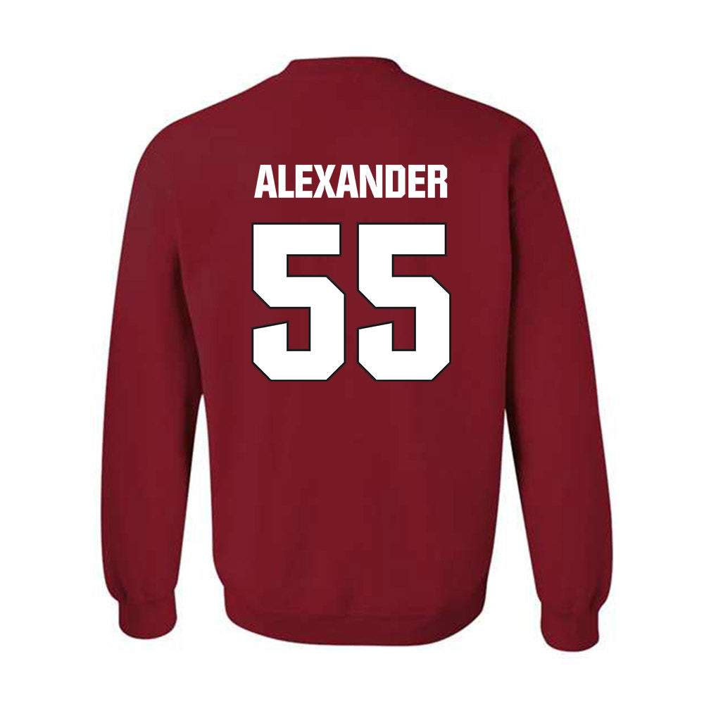 NC State - NCAA Football : Blair Alexander - Sports Shersey Crewneck Sweatshirt-1