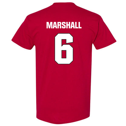 NC State - NCAA Football : Devon Marshall - Sports Shersey T-Shirt-1