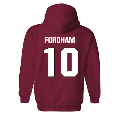 NC State - NCAA Football : Caden Fordham - Sports Shersey Hooded Sweatshirt-1