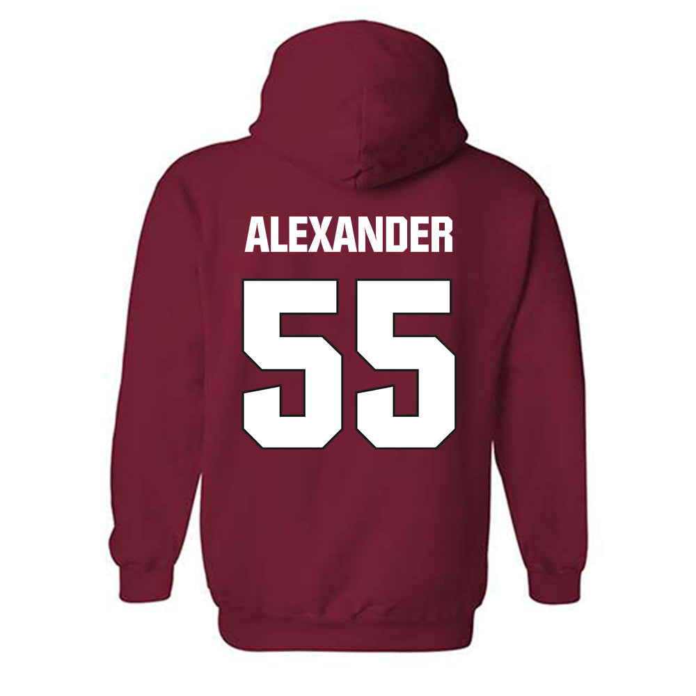 NC State - NCAA Football : Blair Alexander - Sports Shersey Hooded Sweatshirt-1