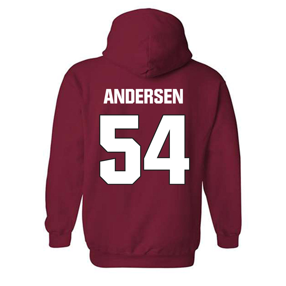 NC State - NCAA Football : Teague Andersen - Sports Shersey Hooded Sweatshirt-1