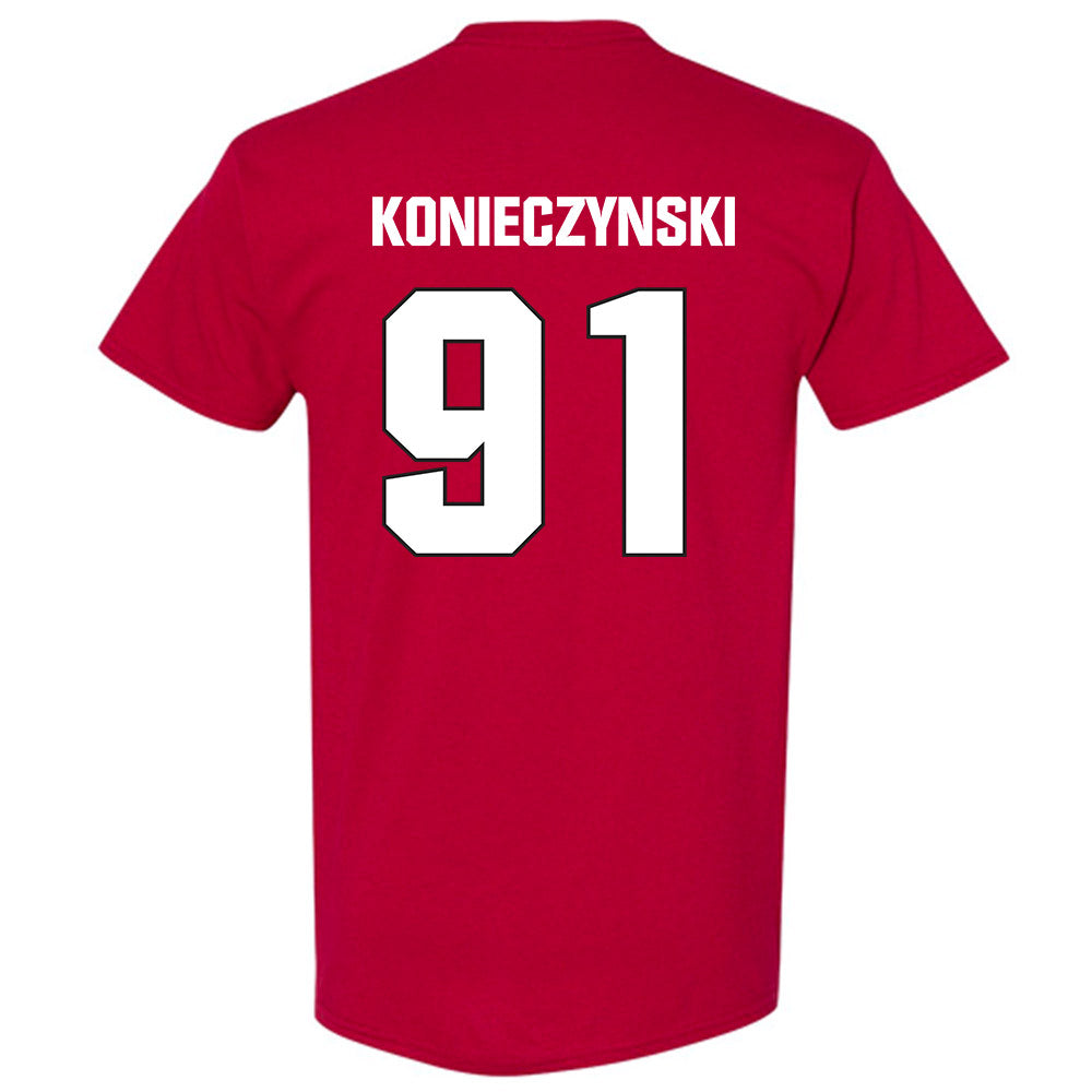 NC State - NCAA Football : Nick Konieczynski - Sports Shersey T-Shirt-1