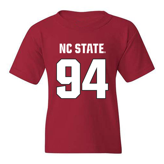 NC State - NCAA Football : Kanoah Vinesett - Sports Shersey Youth T-Shirt-0