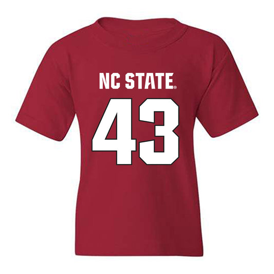 NC State - NCAA Football : Dylan Gray - Sports Shersey Youth T-Shirt-0