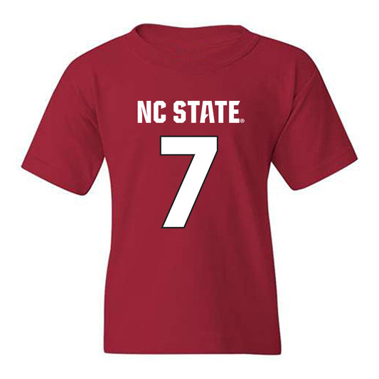 NC State - NCAA Football : Jordan Waters - Sports Shersey Youth T-Shirt-0