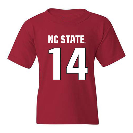 NC State - NCAA Football : Terrente Hinton - Sports Shersey Youth T-Shirt-0